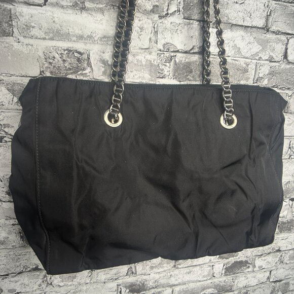 EUC Prada Milano Tessuto Catena Black Shoulder Purse w/ Chain Strap One Size - Picture 10 of 16